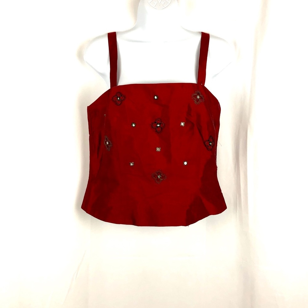 Loft silk blend embellished cami 6